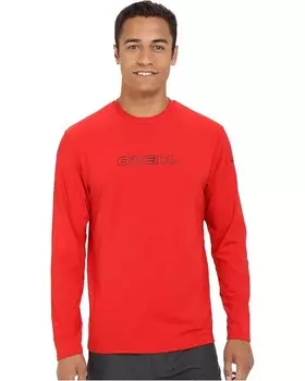 Пляжная футболка O'Neill Basic Skins L/S Rash Tee, красный