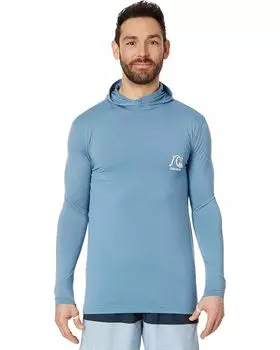 Пляжная футболка Quiksilver DNA Hooded Surf Tee, цвет Blue Shadow