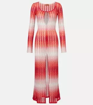 Пляжная накидка Zig Zag с пайетками Missoni, Multi Red