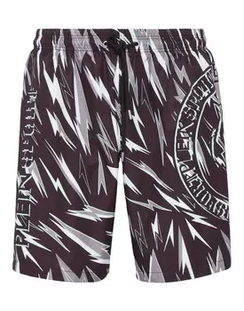 Пляжная одежда-боксер Тигр Plein Sport, цвет Black/Mint Green