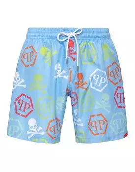 Пляжная одежда Брюки Skull and Plein Philipp Plein, цвет Light Blue