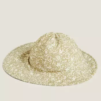 Пляжная панама Zara Home Children’s Floral Cotton Beach, темно-зеленый