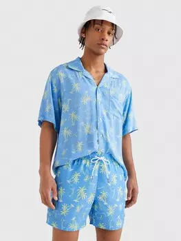 Пляжная рубашка с принтом пальмов Tommy Hilfiger, принт tommy palm surf