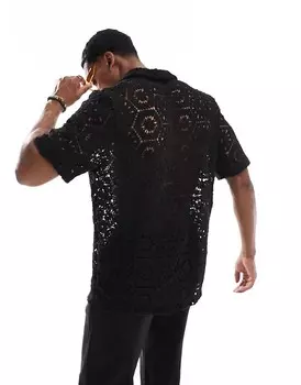 Пляжная рубашка Southbeach с короткими рукавами, связанная крючком