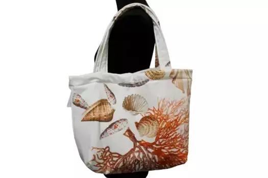 Пляжная сумка Blumarine Seychelles Sponge With Coral Crystals, белый