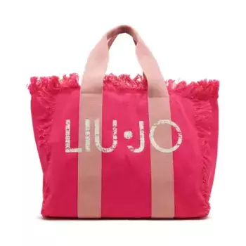 Пляжная сумка для покупок с логотипом Liu Jo, розовый