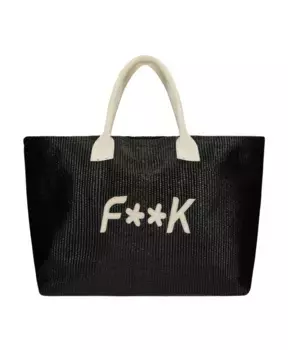 Пляжная сумка F**K, черный