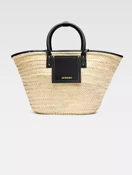 Пляжная сумка-корзина JACQUEMUS The Soli basket, черный