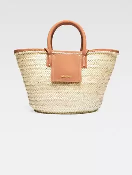 Пляжная сумка-корзина JACQUEMUS The Soli basket, светло-коричневый