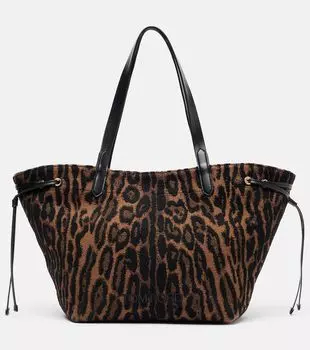 Пляжная сумка Large jacquard Tom Ford, Brown/Black + Black