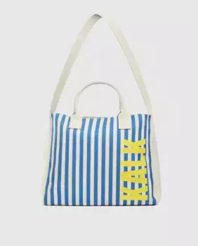 Пляжная сумка Marea с матросским принтом и двойной ручкой Kalk, синий