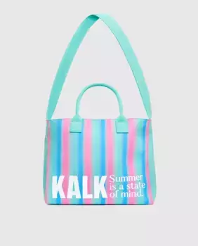 Пляжная сумка Marea с принтом русалки и двойной ручкой Kalk, светло-голубой