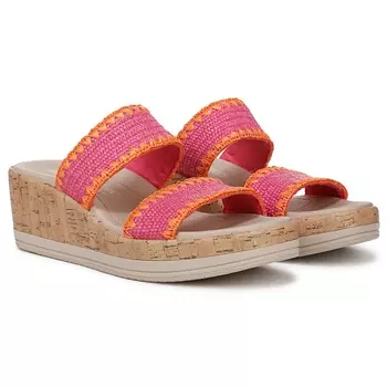 Пляжная туфля-танкетка Bzees For Lifestride, pink multi stretch gore fabric