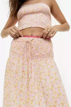 Пляжная юбка на резинках H&M, розовый