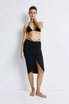 Пляжная юбка с завязками H&M, черный
