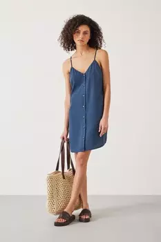 Пляжное мини-платье Madden на бретелях Hush, синий