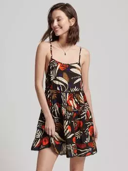 Пляжное мини-платье на бретельках Superdry, принт I See You