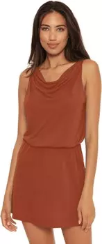 Пляжное платье BECCA Breezy Basic Cowl Neck Reversible Dress Cover-Up, бронзовый