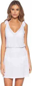 Пляжное платье BECCA Breezy Basics Tie Shoulder Dress Cover-Up, цвет White 1