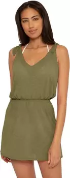Пляжное платье BECCA Breezy Basics Tie Shoulder Dress Cover-Up, цвет Seaweed