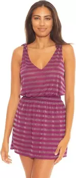 Пляжное платье BECCA Shimmer Tie Shoulder Dress, цвет Berry