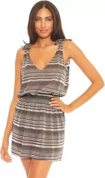 Пляжное платье BECCA Shimmer Tie Shoulder Dress, цвет Charcoal