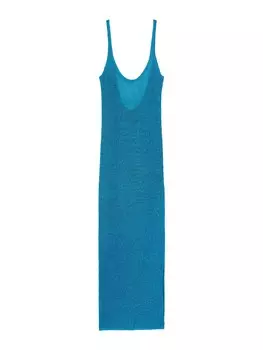 Пляжное платье Bershka Beach Dress, цвет cyan blue