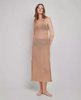 Пляжное платье без рукавов крючком Gisela, цвет Camel