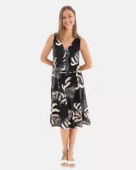 Пляжное платье без рукавов с принтом Massana, черный