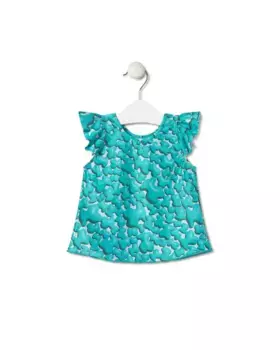 Пляжное платье для девочки с принтом и мишками Tous, зеленый