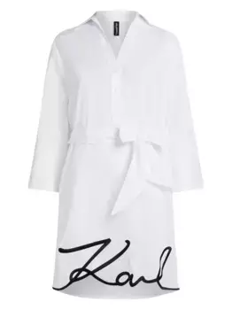 Пляжное платье DNA Signature KARL LAGERFELD, белый
