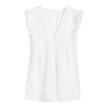 Пляжное платье H&amp;M Eyelet Embroidered, белый