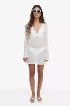 Пляжное платье H&M, белый