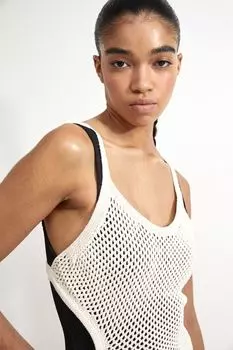 Пляжное платье из ажурного трикотажа H&M