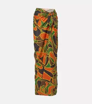 Пляжное платье из хлопка с принтом Zinnia Faithfull, мультиколор