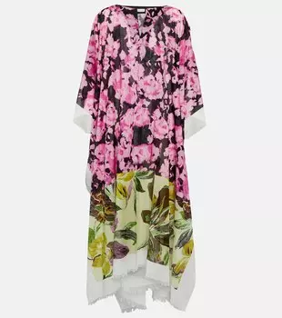 Пляжное платье из хлопка с принтом DRIES VAN NOTEN, розовый