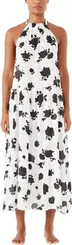 Пляжное платье Kate Spade New York Bicolor High Neck Halter Cover-Up Dress, цвет Ivory