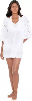 Пляжное платье Lauren Ralph Lauren Beach Club Solids Embroidered Dress, белый
