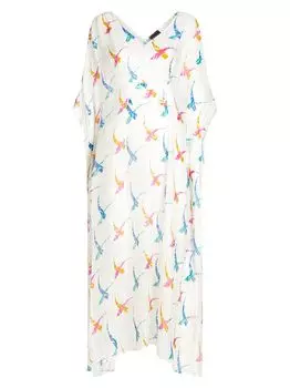 Пляжное платье макси с принтом Florence Valimare, белый