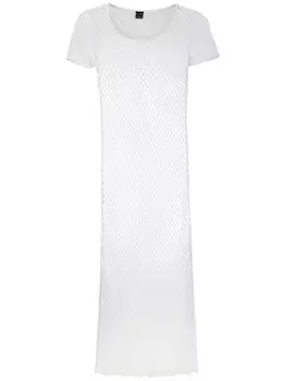 Пляжное платье миди с разрезами Amir Slama, белый