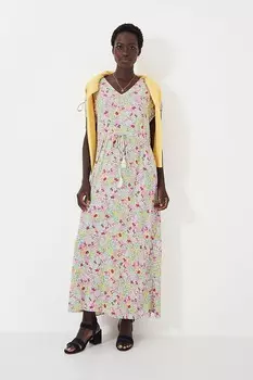 Пляжное платье миди с v-образным вырезом Crew Clothing Crew Clothing Company, белый