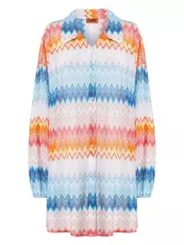 Пляжное платье Missoni с узором «зигзаг», синий