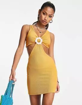 Пляжное платье Reclaimed Vintage с вырезом