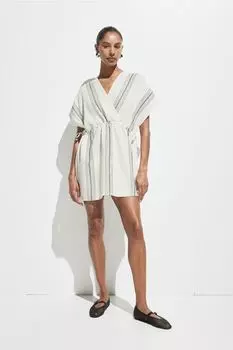 Пляжное платье с кулиской H&M, бежевый