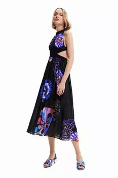 Пляжное платье с открытой спиной Desigual, черный