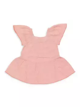 Пляжное платье с развевающимися рукавами для маленьких девочек и девочек Snapper Rock, цвет peach