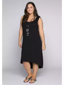 Пляжное платье Sheego "больших размеров", с карманами, кроя кефаль, черный