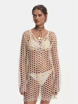 Пляжное платье стандартного кроя Flow 25SWMK22 Desigual, бежевый