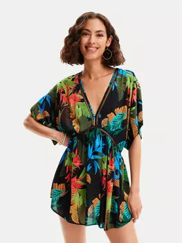 Пляжное платье свободного кроя Desigual, черный