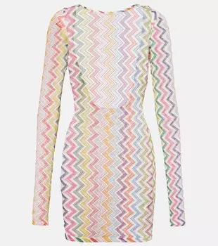 Пляжное платье зигзаг из ламе Missoni, Multi Zigzag Raschel